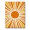 Designart - Minimalist Bright Shining Orange Sun Rays I - Modern Canvas Wall Art Print
